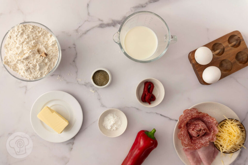 Herzhafte Pizzawaffeln - Zutaten