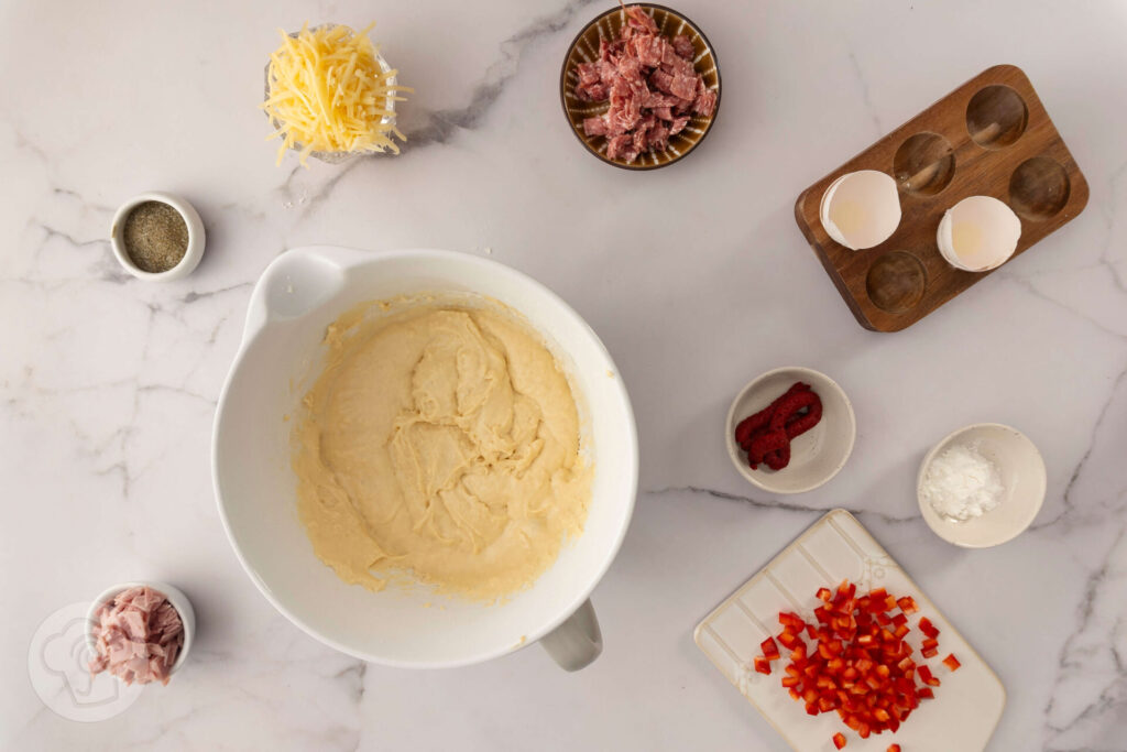 Herzhafte Pizzawaffeln - Zubereitung