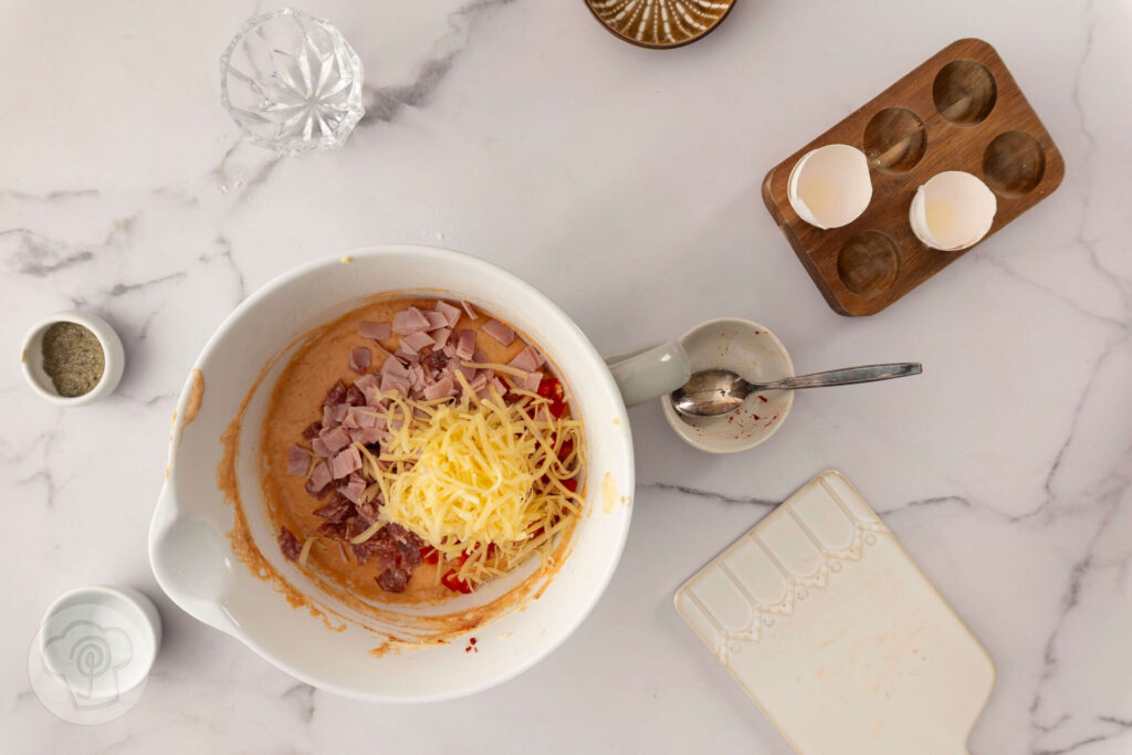 Herzhafte Pizzawaffeln - Zubereitung