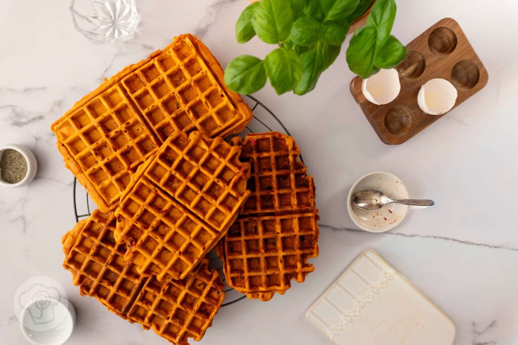 Herzhafte Pizzawaffeln