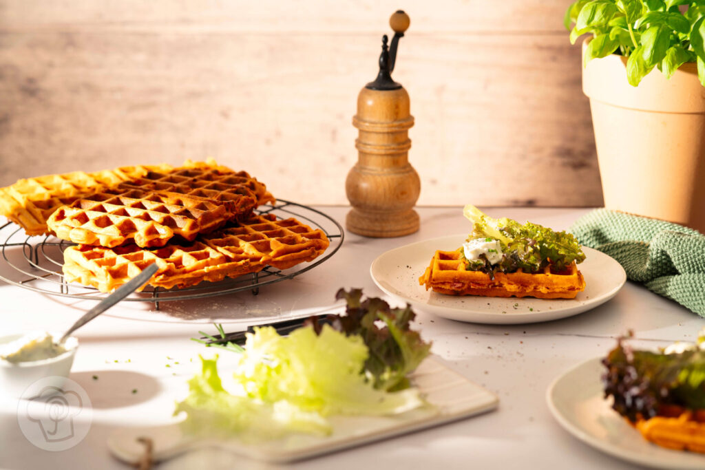 Herzhafte Pizzawaffeln