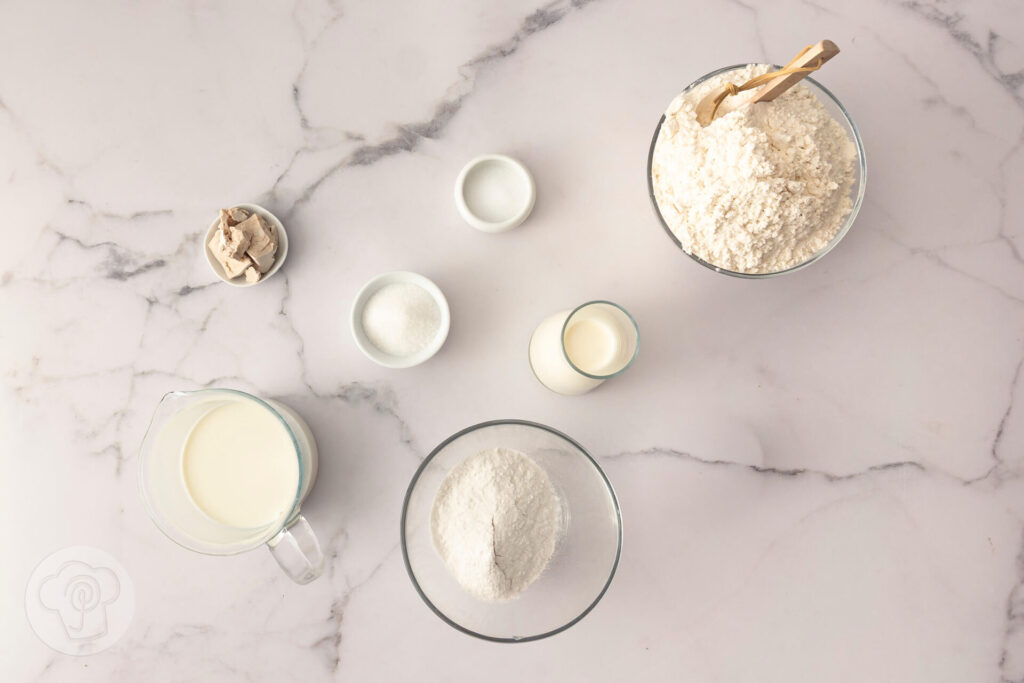 Gefüllte chinesische Milchbrötchen - Zutaten