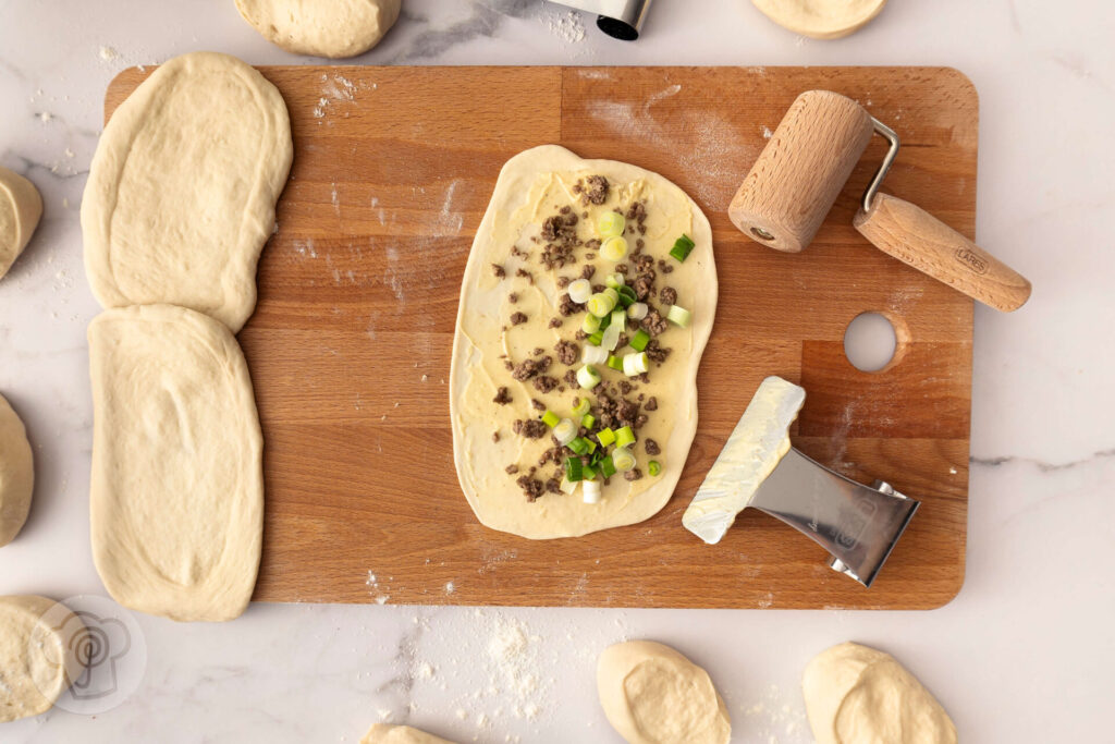 Gefüllte chinesische Milchbrötchen - Zubereitung