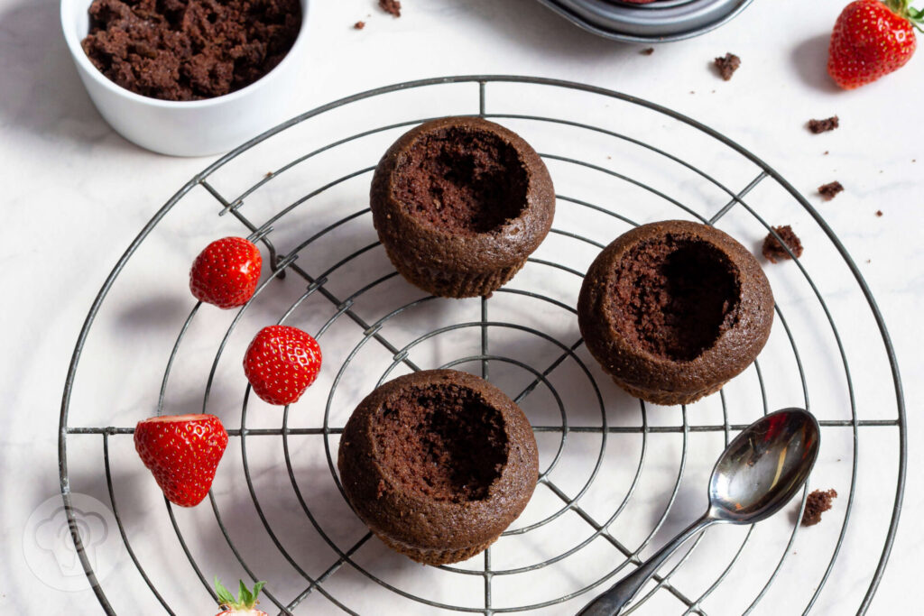 Maulwurf Muffins mit Erdbeeren - Maulwurfmuffins mit Erdbeeren - Muffins mit Erdbeeren
