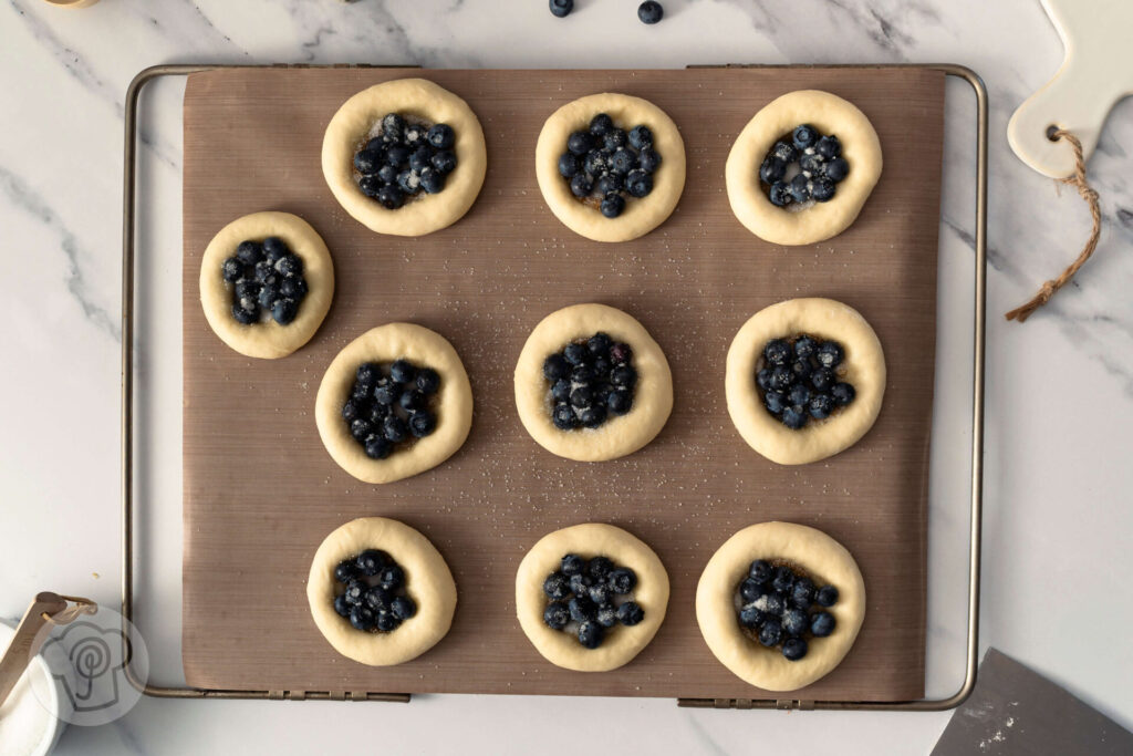 Schwedische Blaubeerschnecken - Blåbärsbullar 11 Blåbärsbullar - Blaubeerschnecken - Blaubeer Bullar - Zubereitung