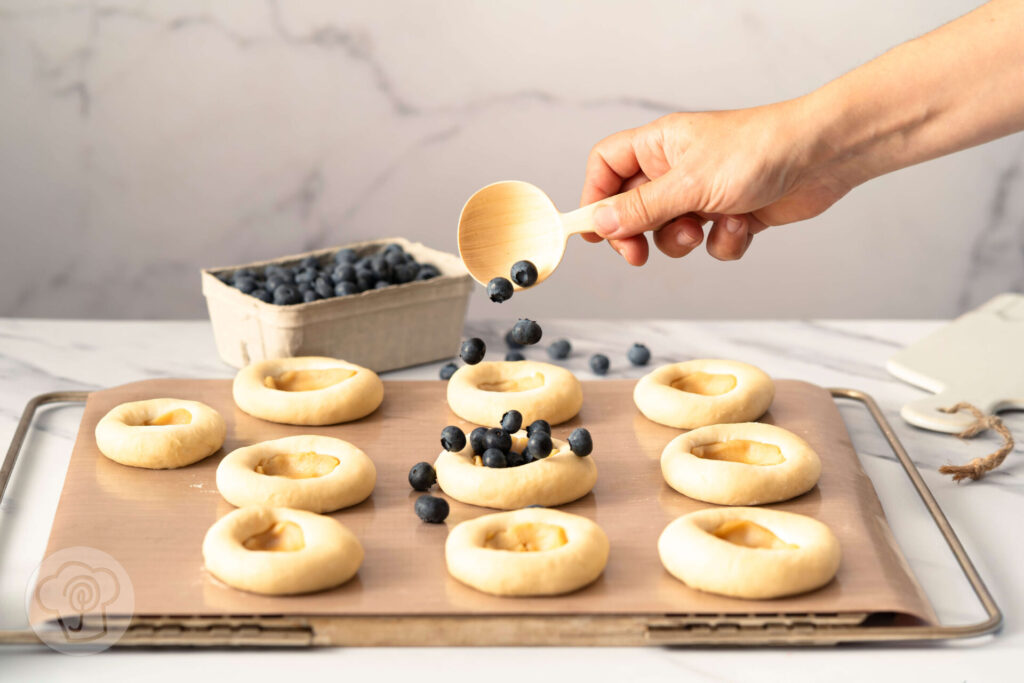 Schwedische Blaubeerschnecken - Blåbärsbullar 9 Blåbärsbullar - Blaubeerschnecken - Blaubeer Bullar - Zubereitung