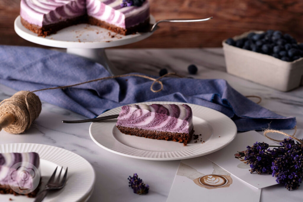 No bake Zebra Cheesecake 13 No bake Zebra Cheesecake mit Blaubeeren